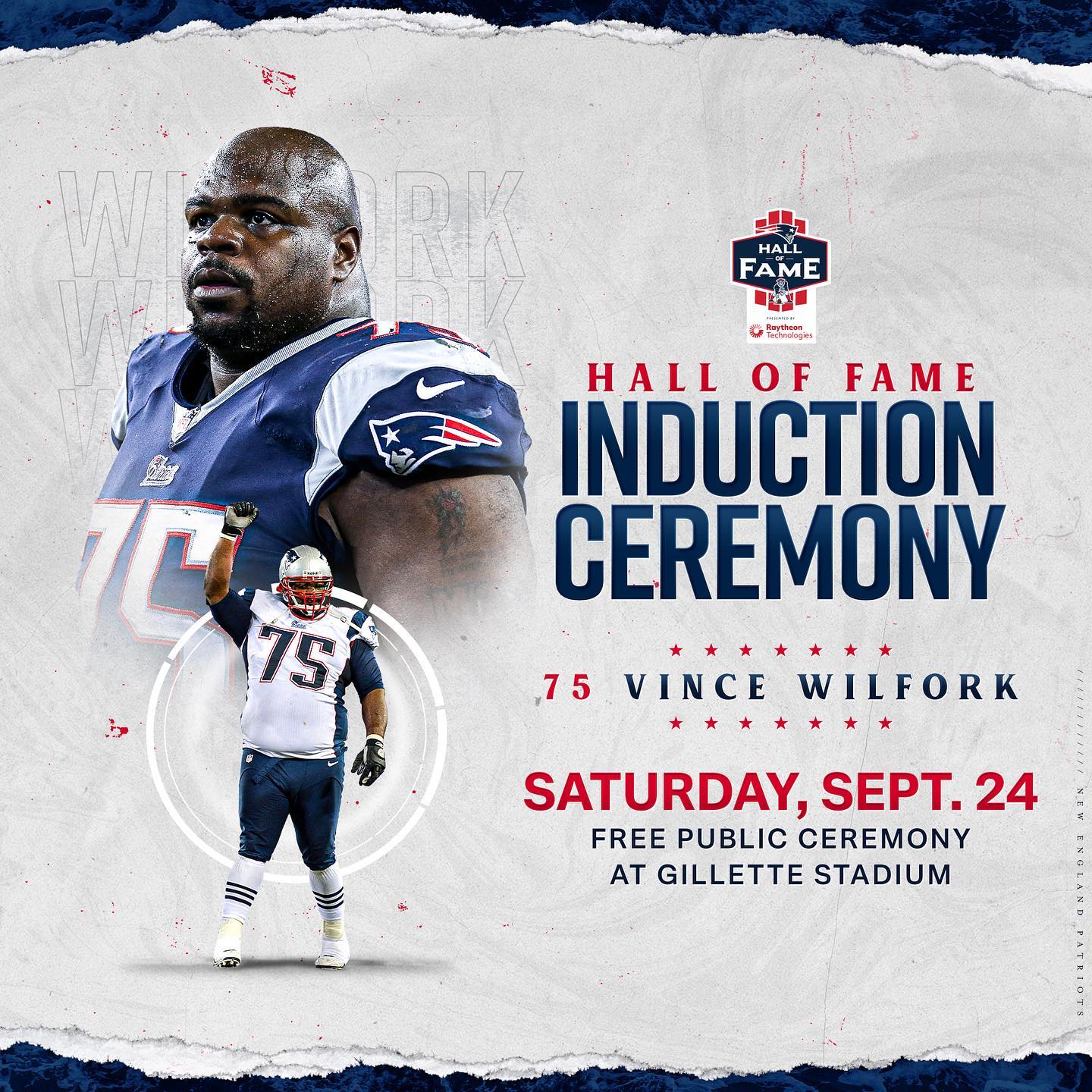 Patriots Hall of Fame Vince Wilfork Induction Ceremony Patriot Place