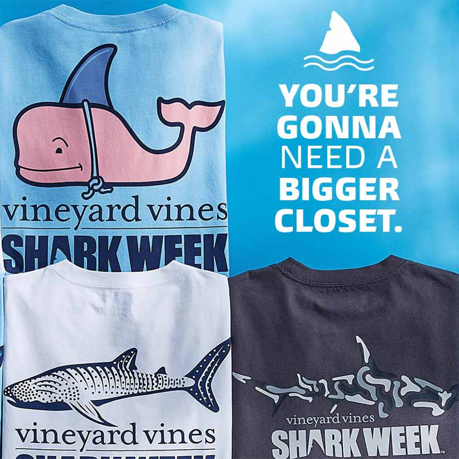 vineyard vines shark week square Patriot Place