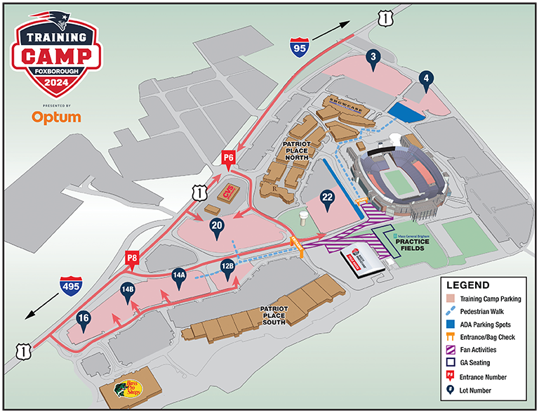 Training Camp 2024 parking map